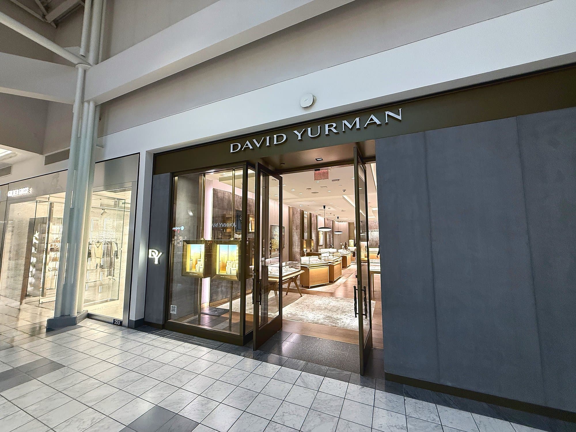 CG Interiors commercial interior buildout — David Yurman jewelry boutique